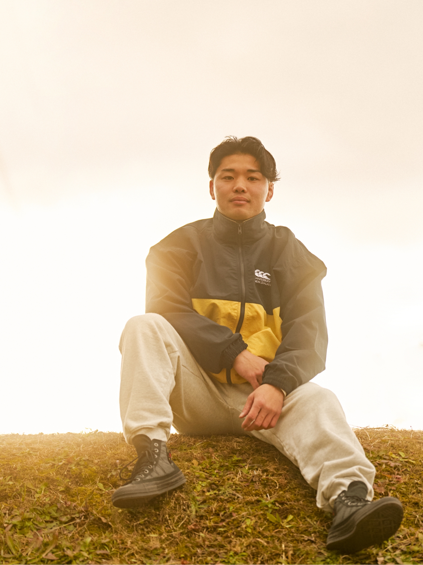 RUGBY SHELL JACKET,HEAVY SWEAT PANTS