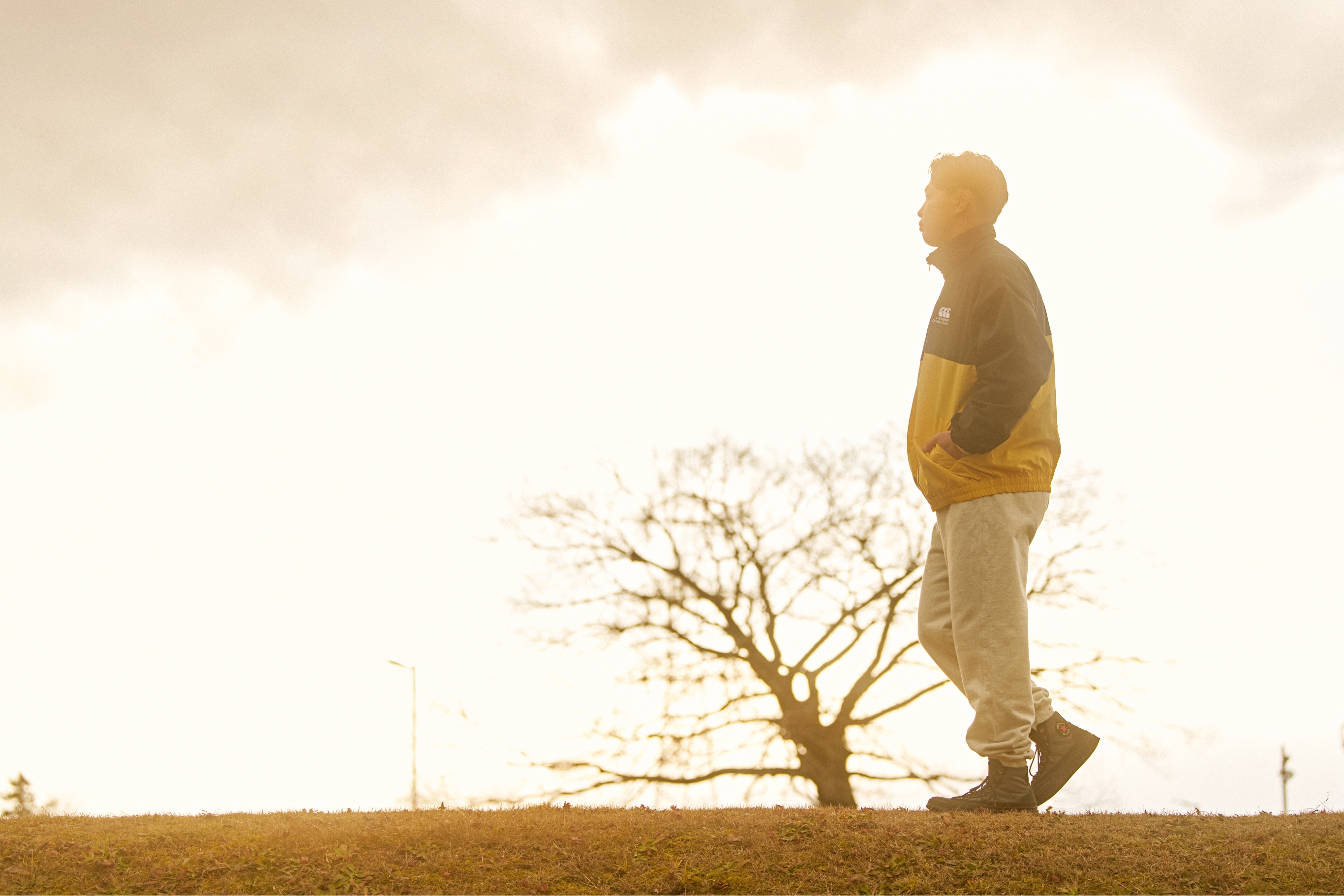 RUGBY SHELL JACKET,HEAVY SWEAT PANTS