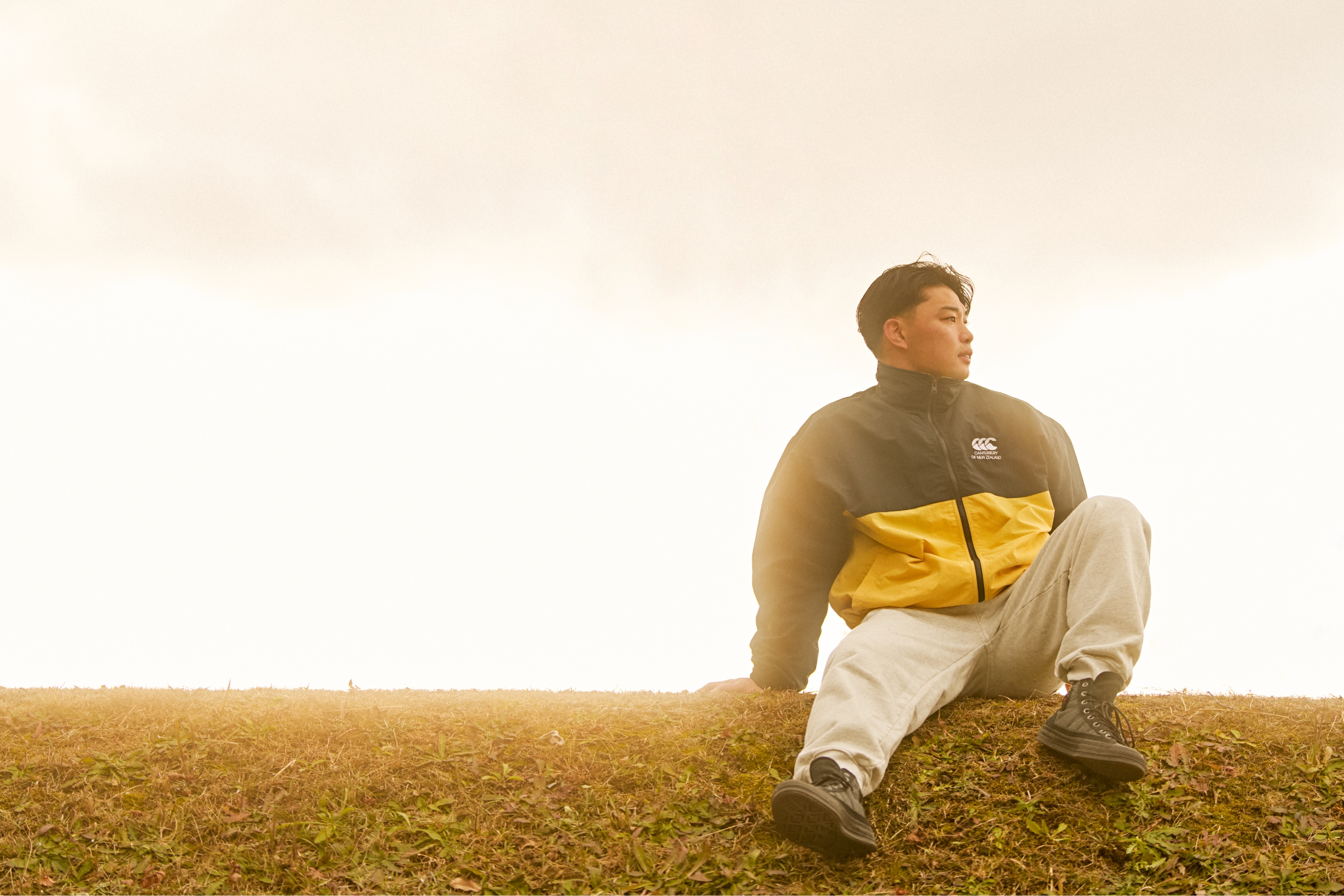 RUGBY SHELL JACKET,HEAVY SWEAT PANTS