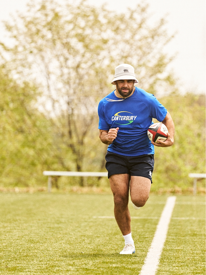 TRAINING TEE,RUGBY SHORTS(LONG),GRIP SOCKS,R+ DUAL SPORTS HAT
