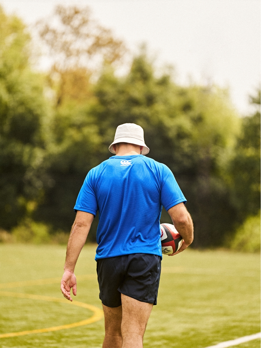 TRAINING TEE,RUGBY SHORTS(LONG),GRIP SOCKS,R+ DUAL SPORTS HAT