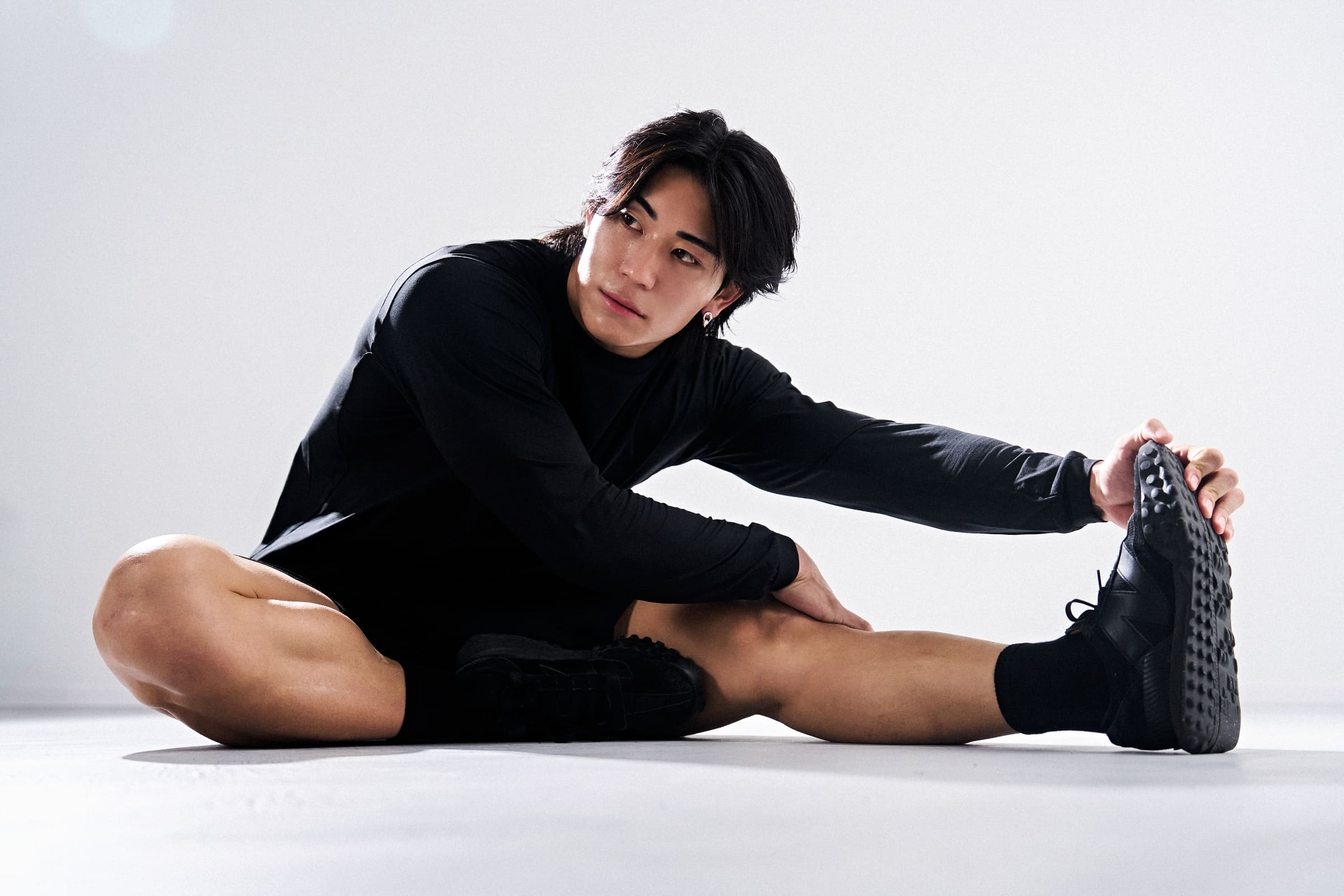 [TOPS] R+ L/S MULTI ACTIVE TEE,[BOTTOMS] R+ DUAL SHORTS