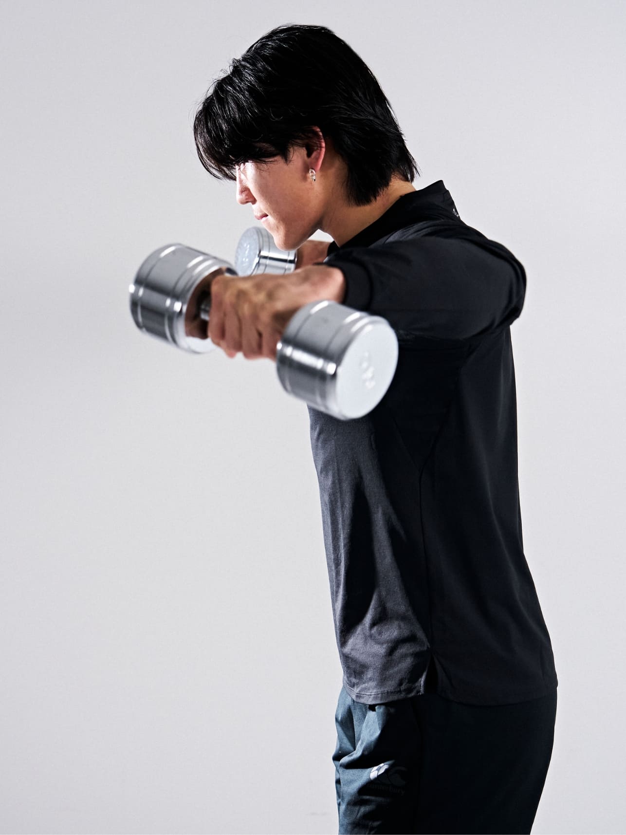 [TOPS] R+ L/S MULTI ACTIVE TEE,[BOTTOMS] R+ DUAL SHORTS