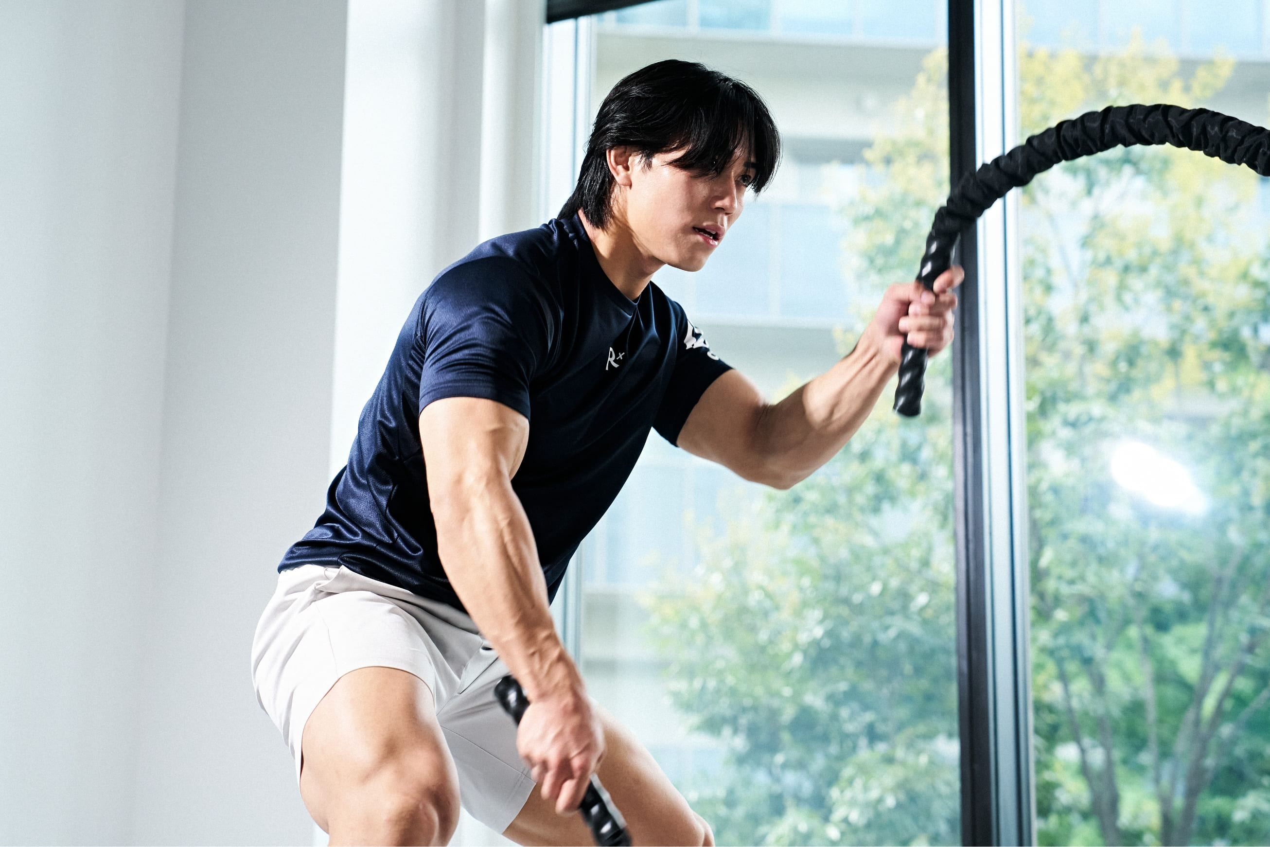 [TOPS] R+ FLEXCOOL CONTROL TEE,[BOTTOMS] R+ DUAL SHORTS