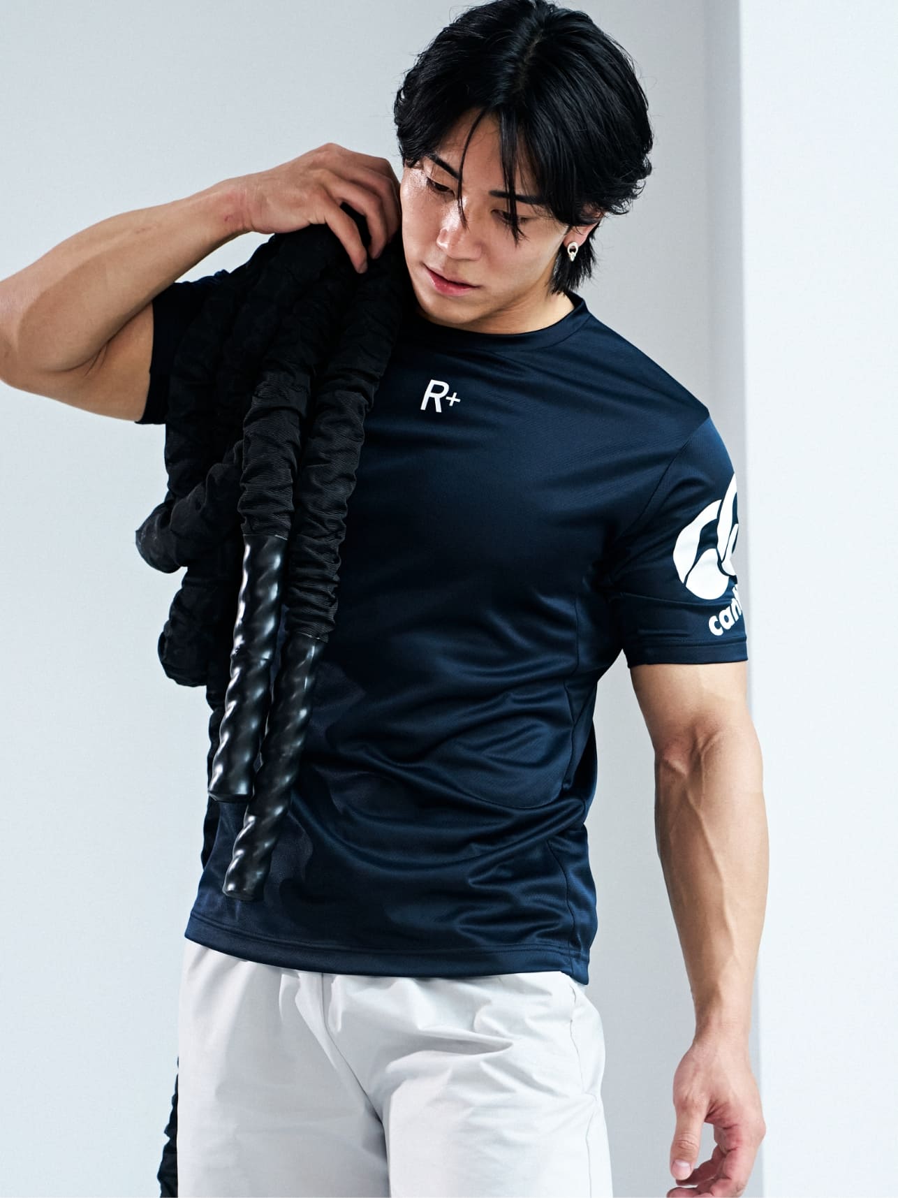 [TOPS] R+ FLEXCOOL CONTROL TEE,[BOTTOMS] R+ DUAL SHORTS
