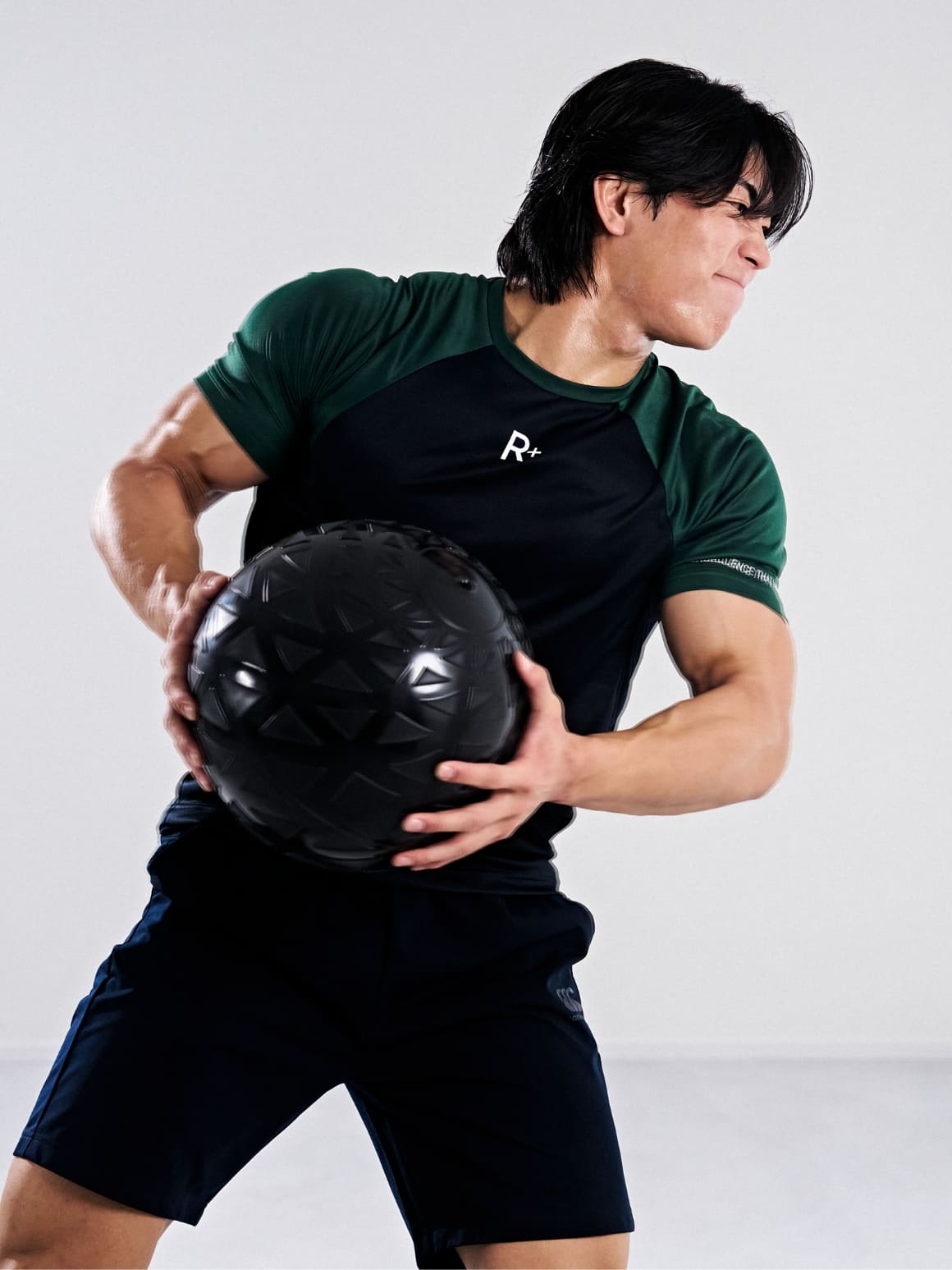 [TOPS] R+ FLEXCOOL CONTROL TEE,[BOTTOMS] R+ DUAL SHORTS