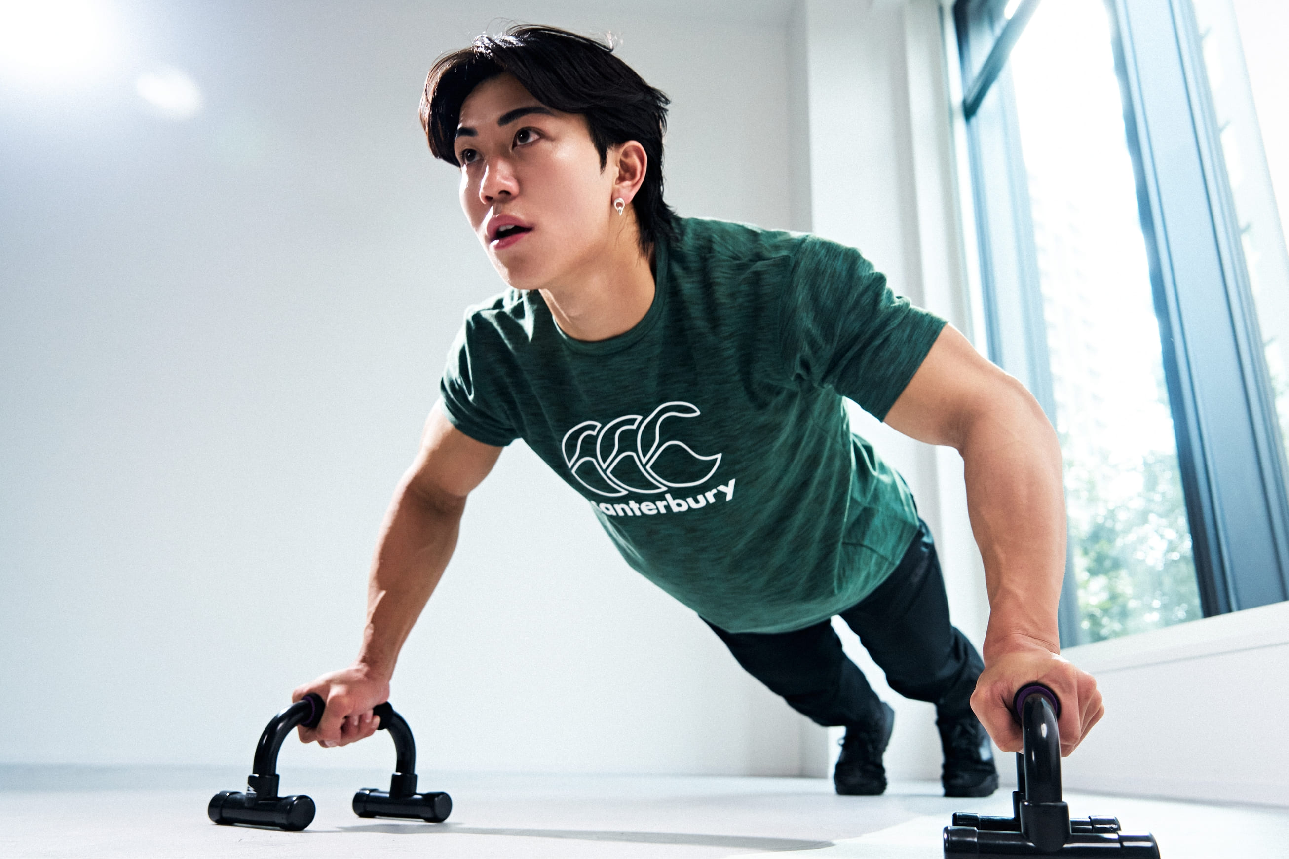 [TOPS] R+ WORKOUT TEE,[BOTTOMS] R+ DUAL JOGGER PANTS