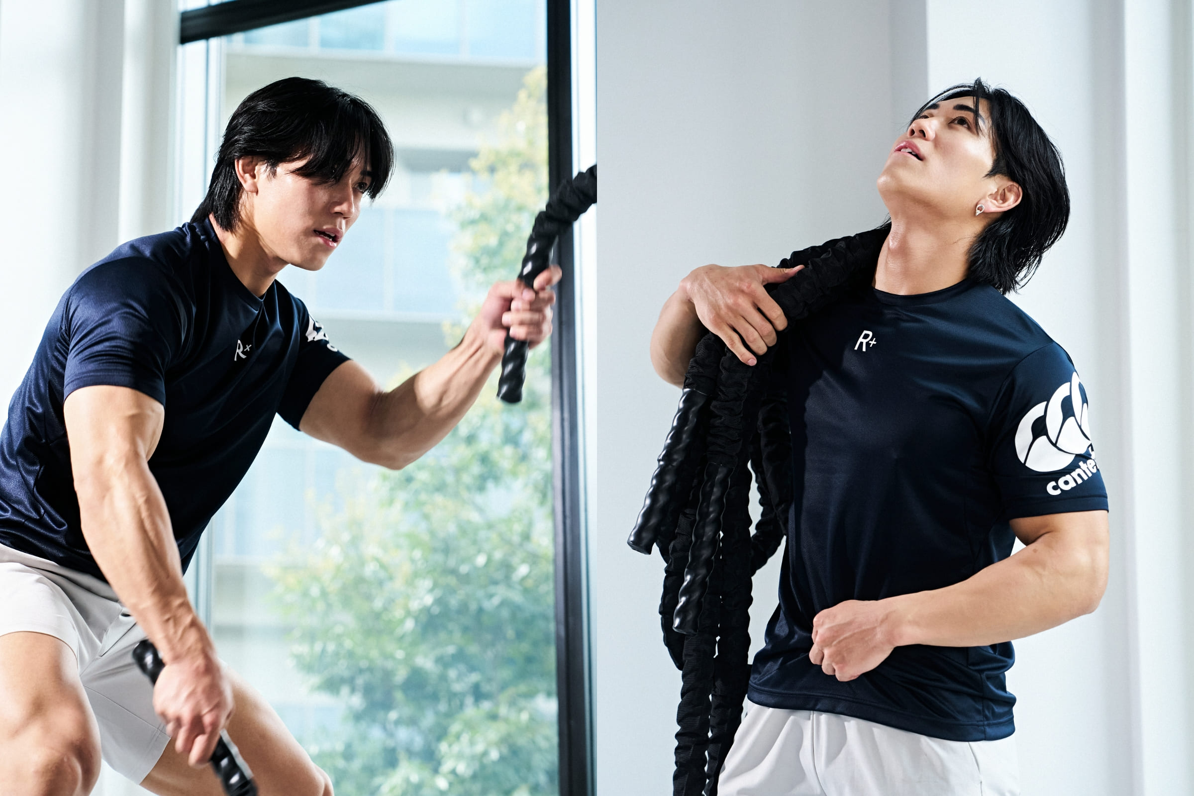 [TOPS] R+ FLEXCOOL CONTROL TEE,[BOTTOMS] R+ DUAL SHORTS