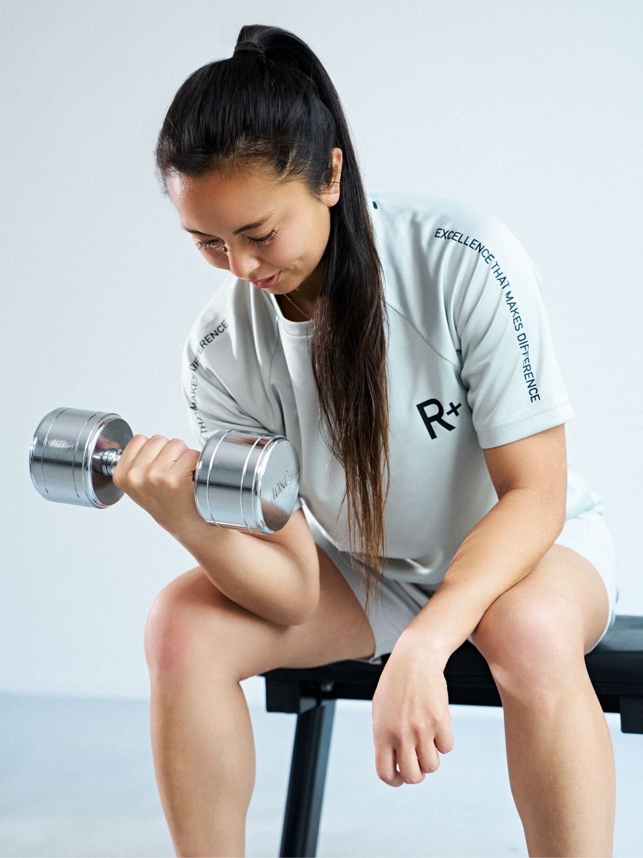 [TOPS] R+ FLEXCOOL CONTROL TEE,[BOTTOMS] R+ DUAL SHORTS